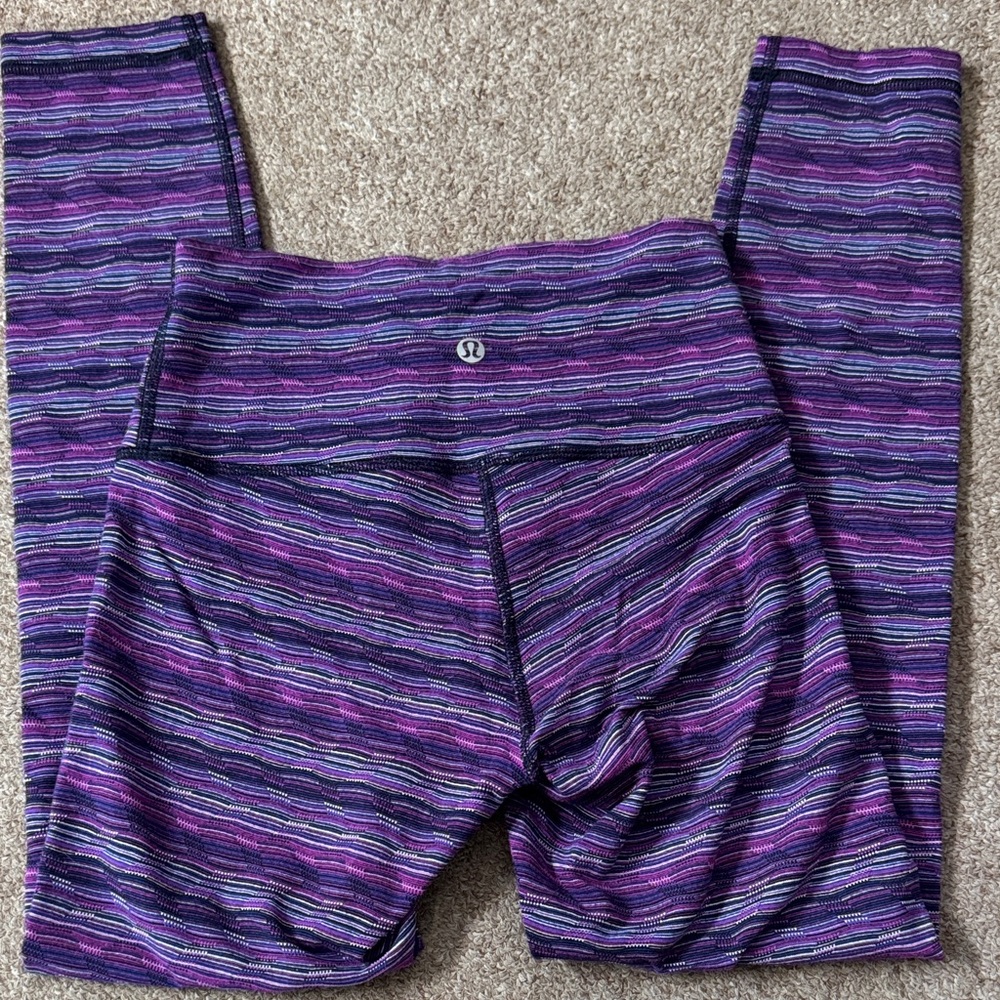 Lululemon athletica Multicolor Striped Leggings